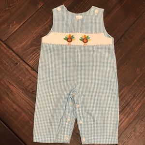 Smocked Giraffe smocked turkey longall